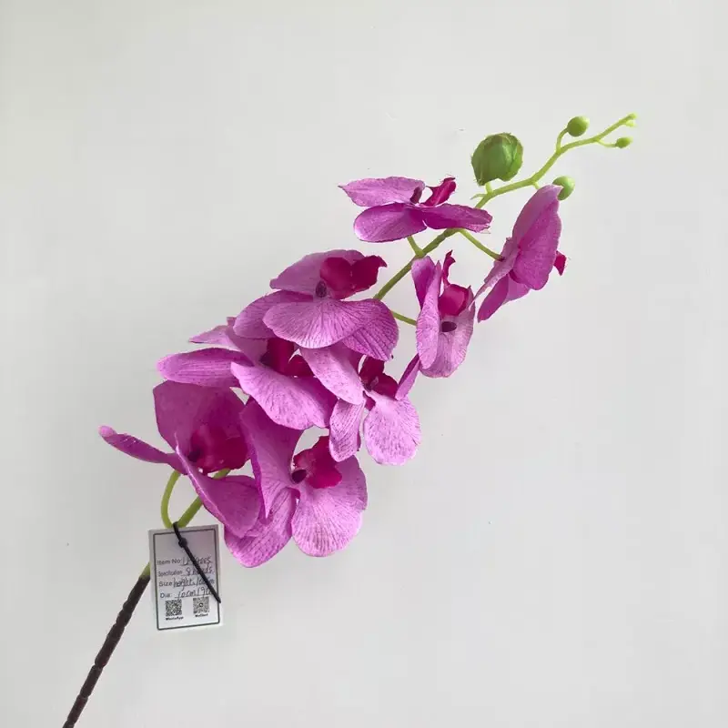 8 głowa jedwabna sztuczna orchidea